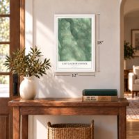 East Lackawannock, Pennsylvania map, 12 x 18 inch print in a white frame in an entryway