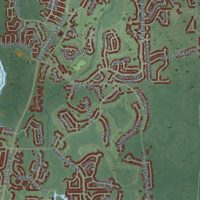 Second close-up of the map of East Lake, Florida print showing more streets and buildings