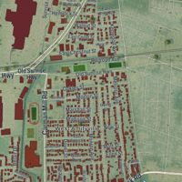 Second close-up of the map of East Massapequa, New York print showing more streets and buildings