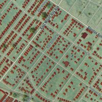 Second close-up of the map of East Mount Airy, Pennsylvania print showing more streets and buildings
