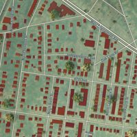 Second close-up of the map of East Oak Lane, Pennsylvania print showing more streets and buildings