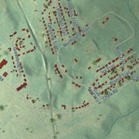 Second close-up of the map of East Rockingham, North Carolina print showing more streets and buildings