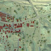 Second close-up of the map of East Sonora, California print showing more streets and buildings