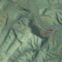 Second close-up of the map of East St. Clair, Pennsylvania print showing more streets and buildings