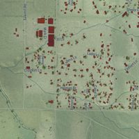 Second close-up of the map of East Valley, Nevada print showing more streets and buildings