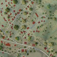 Second close-up of the map of East View, West Virginia print showing more streets and buildings