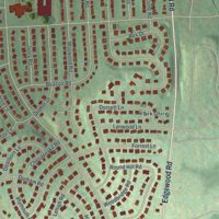 Second close-up of the map of East York, Pennsylvania print showing more streets and buildings