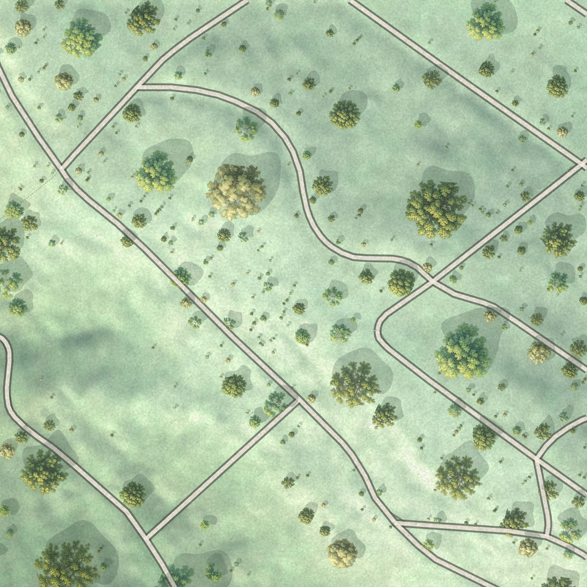 Second close-up of the map of Eastmont, California print showing more streets and buildings