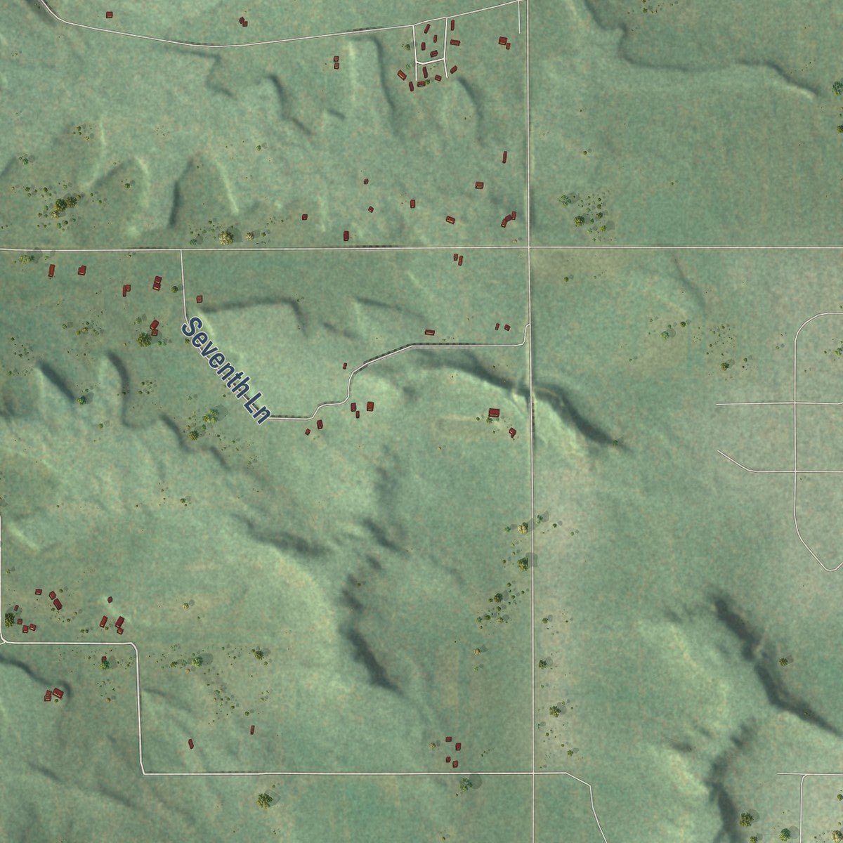 Second close-up of the map of Easton, Adams County, Wisconsin print showing more streets and buildings