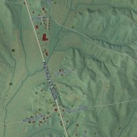 Second close-up of the map of Eastview, Tennessee print showing more streets and buildings