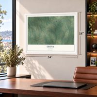 Ebony, Virginia map, 18 x 24 inch print in a white frame in a home office