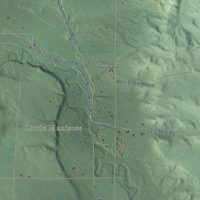 Second close-up of the map of Eden, Lake County, Michigan print showing more streets and buildings