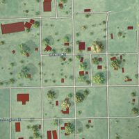 Second close-up of the map of Edgar, Nebraska print showing more streets and buildings