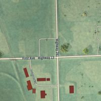 Second close-up of the map of Edgeley, North Dakota print showing more streets and buildings
