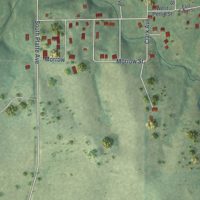 Second close-up of the map of Edgerton, Missouri print showing more streets and buildings