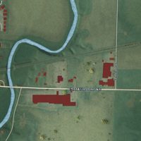Second close-up of the map of Edgerton, Ohio print showing more streets and buildings