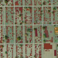 Second close-up of the map of Edgewater, Colorado print showing more streets and buildings