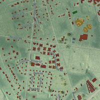 Second close-up of the map of Edgewater Park, New Jersey print showing more streets and buildings
