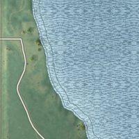 Second close-up of the map of Edgewater Park, Oklahoma print showing more streets and buildings