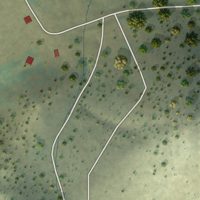 Second close-up of the map of Edgewood, California print showing more streets and buildings