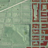 Second close-up of the map of Edgewood, District of Columbia print showing more streets and buildings