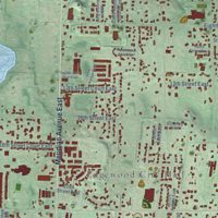 Second close-up of the map of Edgewood, Washington print showing more streets and buildings