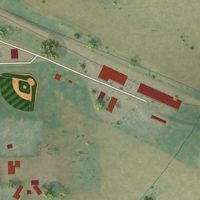 Second close-up of the map of Edinburg, North Dakota print showing more streets and buildings
