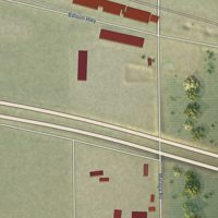 Second close-up of the map of Edison, California print showing more streets and buildings