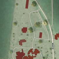 Second close-up of the map of Edison, Nebraska print showing more streets and buildings