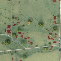 Second close-up of the map of Edison, Washington print showing more streets and buildings