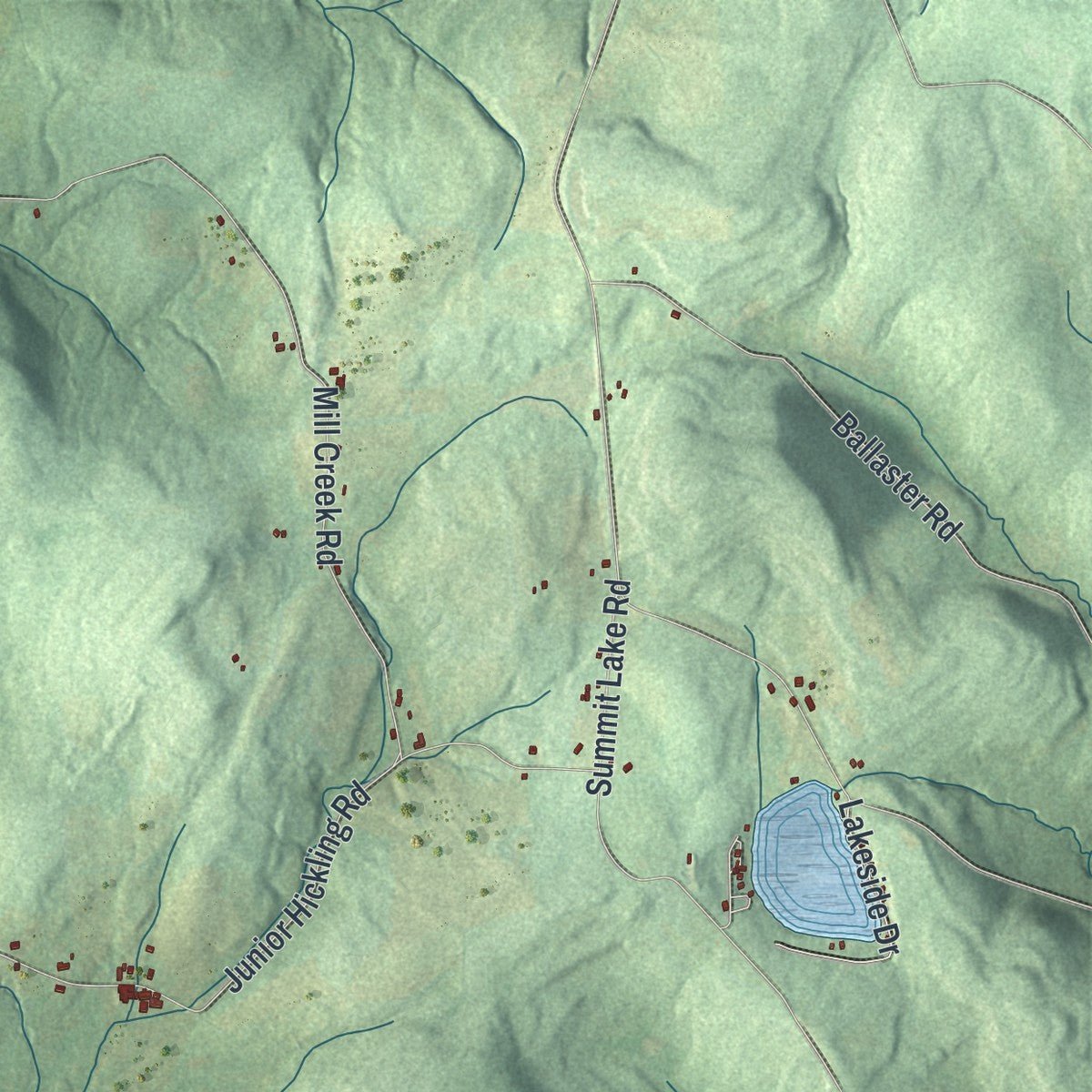 Second close-up of the map of Edmeston, New York print showing more streets and buildings