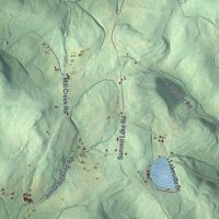 Second close-up of the map of Edmeston, New York print showing more streets and buildings