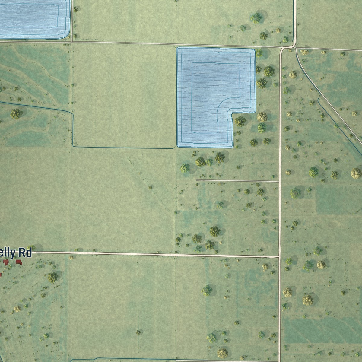 Second close-up of the map of Egan, Louisiana print showing more streets and buildings