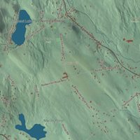 Close-up of the map of Egremont, Massachusetts print showing terrain and local geography