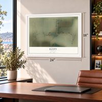 Egypt, Arkansas map, 18 x 24 inch print in a white frame in a home office