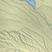 Second close-up of the map of Ehrenberg, Arizona print showing more streets and buildings