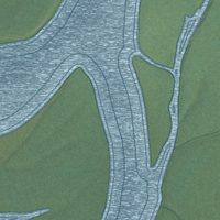 Second close-up of the map of Ekwok, Alaska print showing more streets and buildings