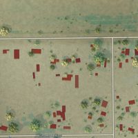 Second close-up of the map of El Adobe, California print showing more streets and buildings