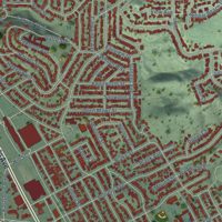 Second close-up of the map of El Cerrito, California print showing more streets and buildings