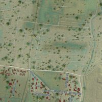Second close-up of the map of El Cerro, New Mexico print showing more streets and buildings