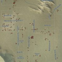 Second close-up of the map of El Mirage, California print showing more streets and buildings