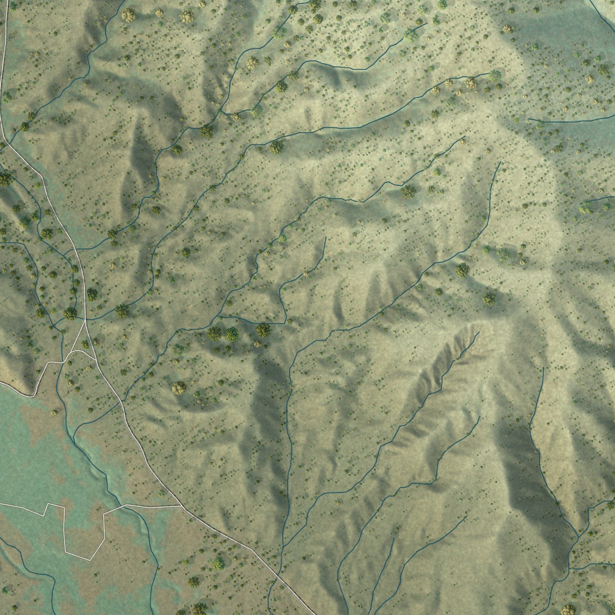 Second close-up of the map of El Rito, New Mexico print showing more streets and buildings