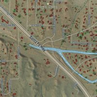 Second close-up of the map of El Valle de Arroyo Seco, New Mexico print showing more streets and buildings