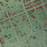 Second close-up of the map of El Verano, California print showing more streets and buildings