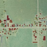 Second close-up of the map of Elderon, Wisconsin print showing more streets and buildings