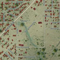Second close-up of the map of Eldorado, Texas print showing more streets and buildings
