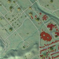 Second close-up of the map of Eldridge, California print showing more streets and buildings