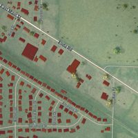 Second close-up of the map of Elida, Ohio print showing more streets and buildings