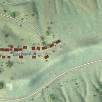 Second close-up of the map of Elizabeth, Illinois print showing more streets and buildings