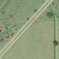 Second close-up of the map of Elizabeth, Mississippi print showing more streets and buildings